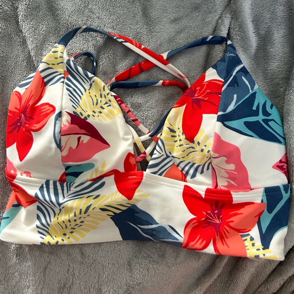 hollister Floral Bikini Top